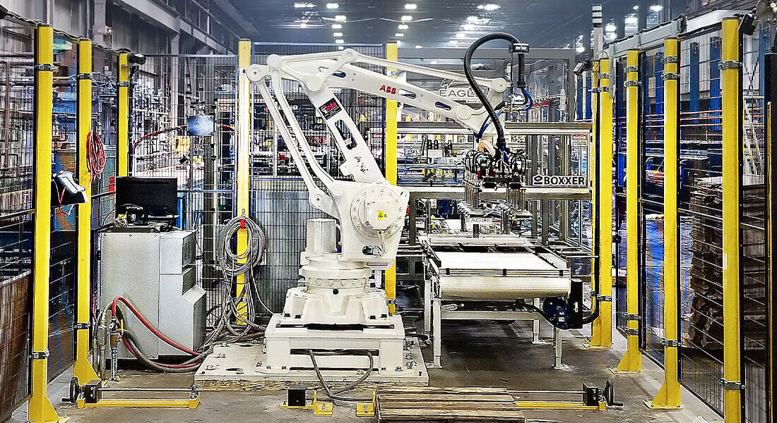 PSA robotic automation bottling arm