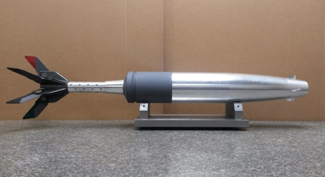 Fabricated Department of Defense mortar shell